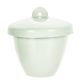 Crucible 50ml., Porcelain with lid, Tall