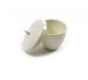 Crucible 50ml., Porcelain with lid, Tall pack of 10