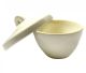 Crucible 100ml., Porcelain with lid, Squat