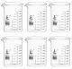 Beakers - Glass - ASTM, Low Form, with spout made of borosilicate glass, graduated, 400 ml, pkg/6
