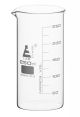 Beaker Tall form, with spout made of borosilicate glass, graduated, 250ml.