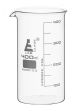 Beaker Tall form, with spout made of borosilicate glass, graduated, 400ml.