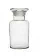 Bottle Reagent, made of soda glass, wide neck with stopper, 250ml.