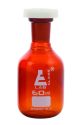 Bottle Reagent, Amber colour, narrow mouth with acid proof polypropylene stopper 60ml., socket size 14/23