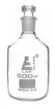 Bottle Reagent, made of borosilicate glass, narrow mouth with interchangeable hexagonal glass hollow stopper 500ml., socket size 24/29