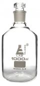 Bottle Reagent, made of borosilicate glass, narrow mouth with interchangeable hexagonal glass hollow stopper 1000ml., socket size 29/32