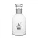 Bottle Reagent, borosilicate glass, wide mouth with interchangeable hexagonal glass hollow stopper 2000ml, socket size 55/44