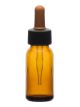 Bottle Dropping, Amber color, soda glass with screw cap and fitted with dropper, 60ml. (2oz)