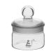 Weighing bottle-low form, borosilicate glass with interchangeable ground stopper, cap. 35ml, OD 50mm, height 35mm