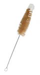 Brush-Test tube - Bristle, with cotton yarn tip on stainless steel wire handle, tapered head 35-25mm, for tube dia 16-25mm