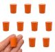 Stopper Rubber, Solid, bottom 15mm, top 18mm, length 24mm, pk of 10