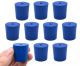 Blue neoprene stoppers with 1 hole (5 mm dia): Bottom 25mm Top 28mm Length 28mm Made from long lasting neoprene rubber, oil resistant, Use up to temps of 250°F / 120°C Pack of 10