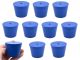 Blue neoprene stoppers with 1 hole (5 mm dia): Bottom 35mm Top 45mm Length 36mm Made from long lasting neoprene rubber, oil resistant, Use up to temps of 250°F / 120°C Pack of 10