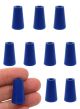 Blue ASTM neoprene stoppers with 1 hole (4 mm dia): ASTM Size: #000 Bottom 8.2mm Top 12.7mm Length 25mm Made from long lasting neoprene rubber, oil resistant, Use up to temps of 250°F / 120°C Pack of 10