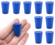 Blue ASTM neoprene stoppers with 2 hole (4 mm dia): ASTM Size: #1 Bottom 14mm Top 19mm Length 25mm Made from long lasting neoprene rubber, oil resistant, Use up to temps of 250°F / 120°C Pack of 10