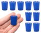 Blue ASTM neoprene stoppers with 2 hole (5 mm dia): ASTM Size: #2 Bottom 16mm Top 20mm Length 25mm Made from long lasting neoprene rubber, oil resistant, Use up to temps of 250°F / 120°C Pack of 10