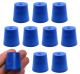 Solid blue ASTM neoprene stoppers: ASTM Size: #4 Bottom 20mm Top 26mm Length 25mm Made from long lasting neoprene rubber, oil resistant, Use up to temps of 250°F / 120°C Pack of 10