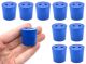 Blue ASTM neoprene stoppers with 2 hole (5 mm dia): ASTM Size: #5 Bottom 23mm Top 27mm Length 25mm Made from long lasting neoprene rubber, oil resistant, Use up to temps of 250°F / 120°C Pack of 10