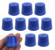Solid blue ASTM neoprene stoppers: ASTM Size: #6 Bottom 26mm Top 32mm Length 25mm Made from long lasting neoprene rubber, oil resistant, Use up to temps of 250°F / 120°C Pack of 10