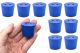 Blue ASTM neoprene stoppers with 2 hole (5 mm dia): ASTM Size: #6 Bottom 26mm Top 32mm Length 25mm Made from long lasting neoprene rubber, oil resistant, Use up to temps of 250°F / 120°C Pack of 10