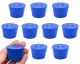 Blue ASTM neoprene stoppers with 2 hole (5 mm dia): ASTM Size: #7.5 Bottom 31mm Top 39mm Length 25mm Made from long lasting neoprene rubber, oil resistant, Use up to temps of 250°F / 120°C Pack of 10