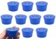 Blue ASTM neoprene stoppers with 2 hole (5 mm dia): ASTM Size: #8.5 Bottom 36mm Top 43mm Length 25mm Made from long lasting neoprene rubber, oil resistant, Use up to temps of 250°F / 120°C Pack of 10