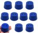 Blue ASTM neoprene stoppers with 2 hole (5 mm dia): ASTM Size: #9 Bottom 37mm Top 45mm Length 25mm Made from long lasting neoprene rubber, oil resistant, Use up to temps of 250°F / 120°C Pack of 10