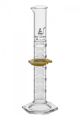 Cylinder Measuring Graduated, cap. 25ml., class 'A', Hex. base with spout, borosilicate glass, With plastic guard