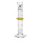 Cylinder Measuring Graduated, cap. 50ml., class 'A', Hex. base with spout, borosilicate glass, White Graduation