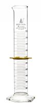 Cylinder Measuring Graduated, cap. 500ml., class 'A', Hex. base with spout, borosilicate glass, White Graduation with plastic guard