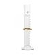 Cylinder Measuring Graduated, cap. 250ml., class 'B', Hex. base with spout, borosilicate glass, White Graduation with plastic guard