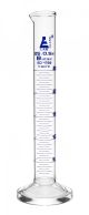 Cylinder Measuring Graduated, cap. 25ml., class 'B', round base with spout, borosilicate glass