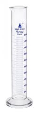Cylinder Measuring Graduated, cap. 500ml., class 'A', round base with spout, borosilicate glass