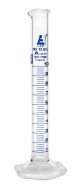 Cylinder Measuring Graduated, cap. 10ml., class 'A', Hex. base with spout, borosilicate glass - Blue writing