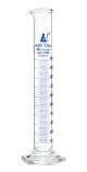 Cylinder Measuring Graduated, cap. 100ml., class 'A', Hex. base with spout, borosilicate glass Blue graduations