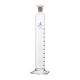 Cylinder Measuring Graduated, cap. 500ml., class 'B', glass hex. base with spout, complete with interchangeable polypropylene stopper, borosilicate glass