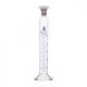 Cylinder Measuring Graduated, cap. 50ml., class 'A', glass hex. base with spout, complete with interchangeable polypropylene stopper, borosilicate glass