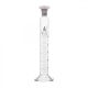 Cylinder Measuring Graduated, cap. 50ml., class 'A', glass hex. base with spout, complete with interchangeable polypropylene stopper, borosilicate glass White Graduations