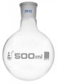 Flask Boiling with joint 500ml, socket size 29/32, round bottom, interchangeable joint, single neck, borosilicate glass