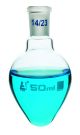 Flask Boiling - Pear Shape, short neck with interchangeable joint 50ml, socket size 14/23, borosilicate glass