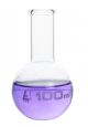 Flask Boiling - Florence, flat bottom, narrow neck with beaded rim 100ml, borosilicate glass