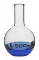 Flask Boiling - Florence, flat bottom, narrow neck with beaded rim 500ml, borosilicate glass