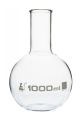 Flask Boiling - Florence, flat bottom, narrow neck with beaded rim 1000ml, borosilicate glass