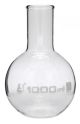 Flask Boiling - Florence, flat bottom, wide neck with beaded rim 1000ml, borosilicate glass