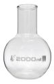 Flask Boiling - Florence, flat bottom, wide neck with beaded rim 2000ml, borosilicate glass