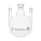 Flask Distilling round bottom, cap. 1000ml, borosilicate glass, three neck parallel, centre socket 29/32, side socket 14/23