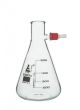 Flask Filtering 500ml., Conical, with integral Plastic side arm