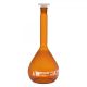Flask Volumetric Amber class 'A', cap. 1000ml, fitted with polypropylene stopper, borosilicate glass