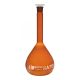 Flask Volumetric Amber class 'A', cap. 2000ml, fitted with polypropylene stopper, borosilicate glass