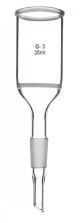 Funnel Buchner, cap. 35ml., Cone at stem, borosilicate glass